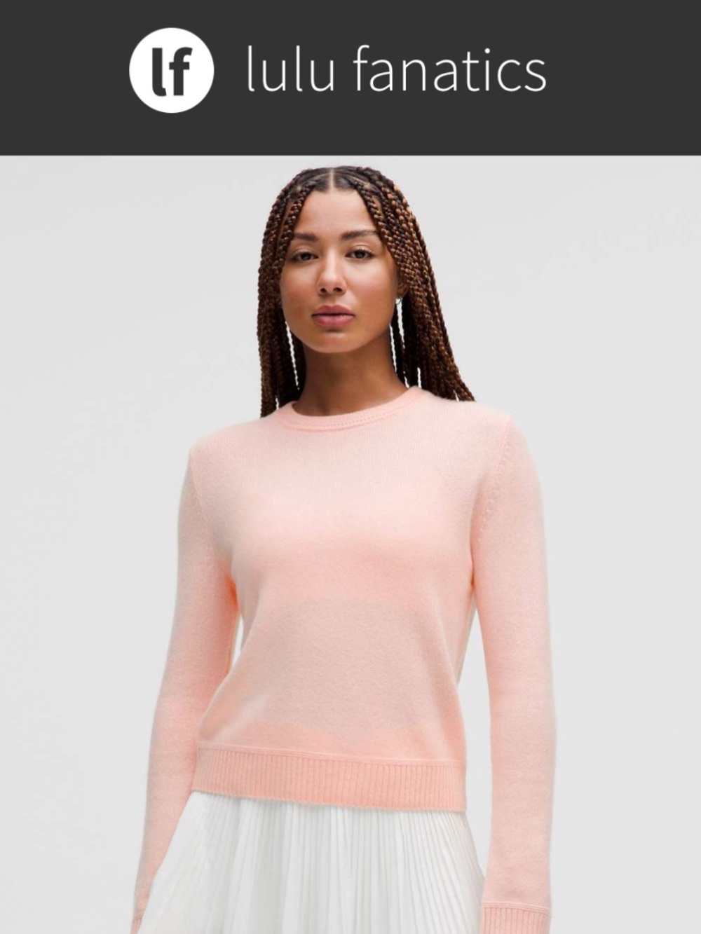 lululemon athletica Butter Pink Slim Cashmere Crewneck Sweater